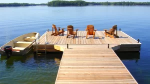 stationary boat dock